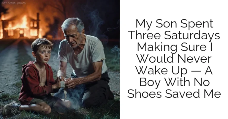 My Son Spent Three Saturdays Making Sure I Would Never Wake Up — A Boy With No Shoes Saved Me