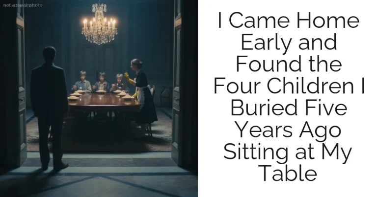 I Came Home Early and Found the Four Children I Buried Five Years Ago Sitting at My Table