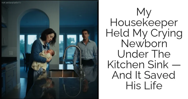 My Housekeeper Held My Crying Newborn Under The Kitchen Sink — And It Saved His Life