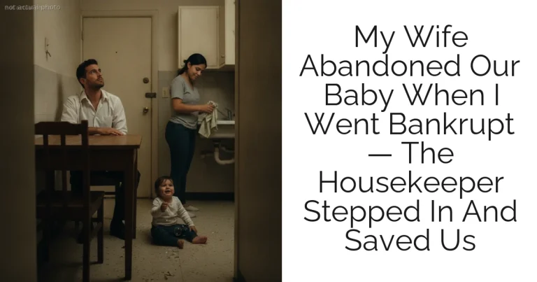 My Wife Abandoned Our Baby When I Went Bankrupt — The Housekeeper Stepped In And Saved Us