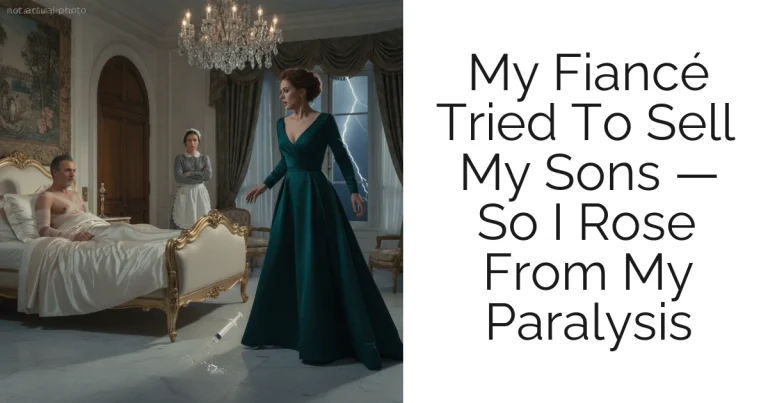 My Fiancé Tried To Sell My Sons — So I Rose From My Paralysis