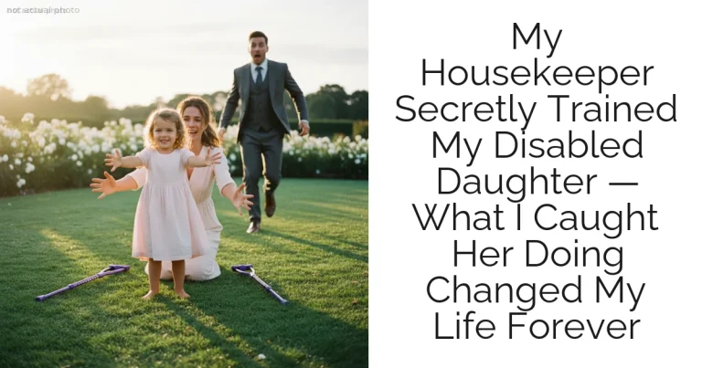 My Housekeeper Secretly Trained My Disabled Daughter — What I Caught Her Doing Changed My Life Forever