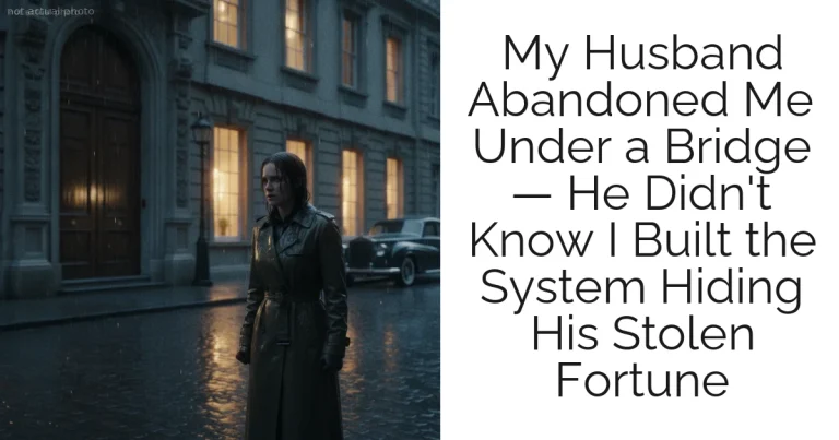 My Husband Abandoned Me Under a Bridge — He Didn't Know I Built the System Hiding His Stolen Fortune