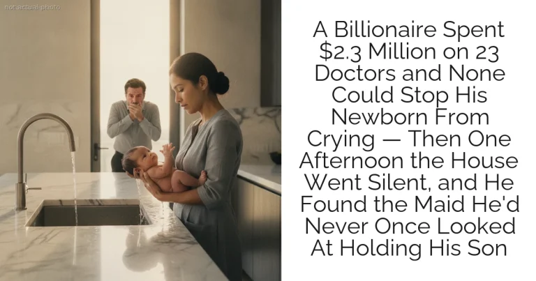 A Billionaire Spent $2.3 Million on 23 Doctors and None Could Stop His Newborn From Crying — Then One Afternoon the House Went Silent, and He Found the Maid He'd Never Once Looked At Holding His Son