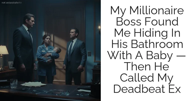 My Millionaire Boss Found Me Hiding In His Bathroom With A Baby — Then He Called My Deadbeat Ex