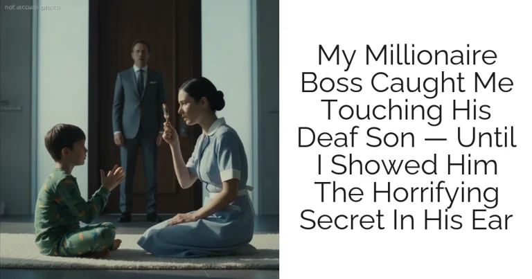 My Millionaire Boss Caught Me Touching His Deaf Son — Until I Showed Him The Horrifying Secret In His Ear