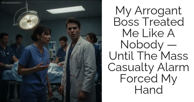 My Arrogant Boss Treated Me Like A Nobody — Until The Mass Casualty Alarm Forced My Hand