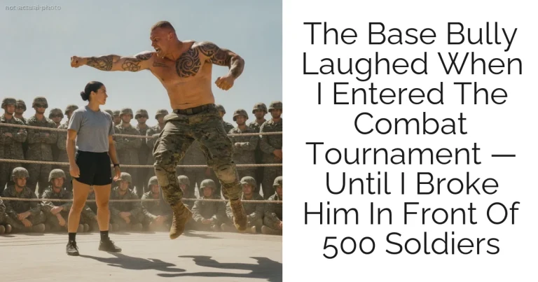 The Base Bully Laughed When I Entered The Combat Tournament — Until I Broke Him In Front Of 500 Soldiers
