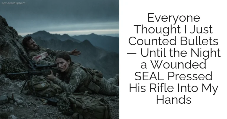 Everyone Thought I Just Counted Bullets — Until the Night a Wounded SEAL Pressed His Rifle Into My Hands