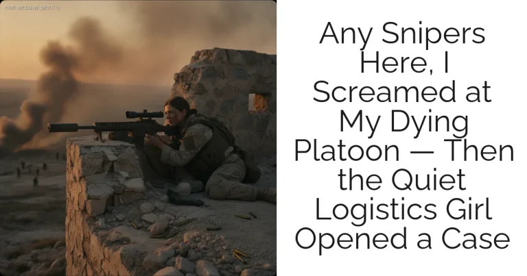 Any Snipers Here, I Screamed at My Dying Platoon — Then the Quiet Logistics Girl Opened a Case