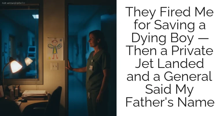 They Fired Me for Saving a Dying Boy — Then a Private Jet Landed and a General Said My Father's Name