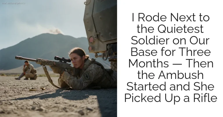 I Rode Next to the Quietest Soldier on Our Base for Three Months — Then the Ambush Started and She Picked Up a Rifle