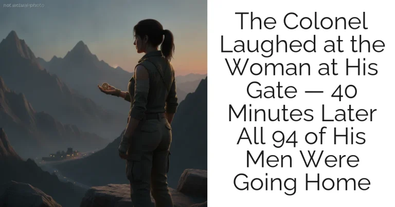 The Colonel Laughed at the Woman at His Gate — 40 Minutes Later All 94 of His Men Were Going Home