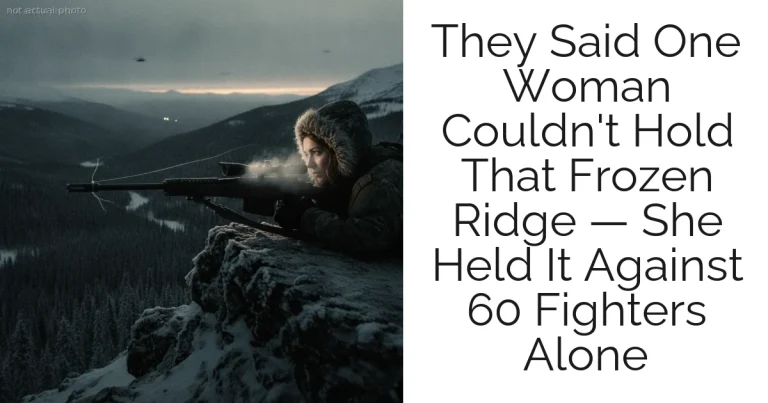They Said One Woman Couldn't Hold That Frozen Ridge — She Held It Against 60 Fighters Alone