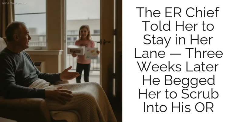 The ER Chief Told Her to Stay in Her Lane — Three Weeks Later He Begged Her to Scrub Into His OR