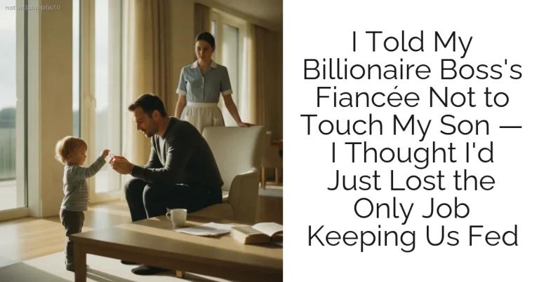 I Told My Billionaire Boss's Fiancée Not to Touch My Son — I Thought I'd Just Lost the Only Job Keeping Us Fed