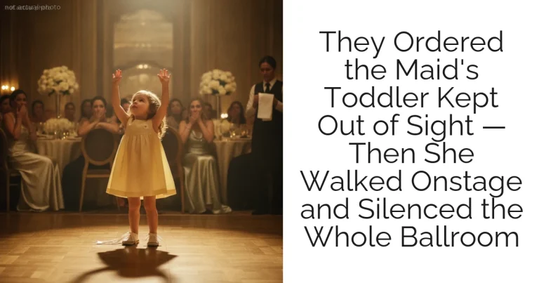 They Ordered the Maid's Toddler Kept Out of Sight — Then She Walked Onstage and Silenced the Whole Ballroom