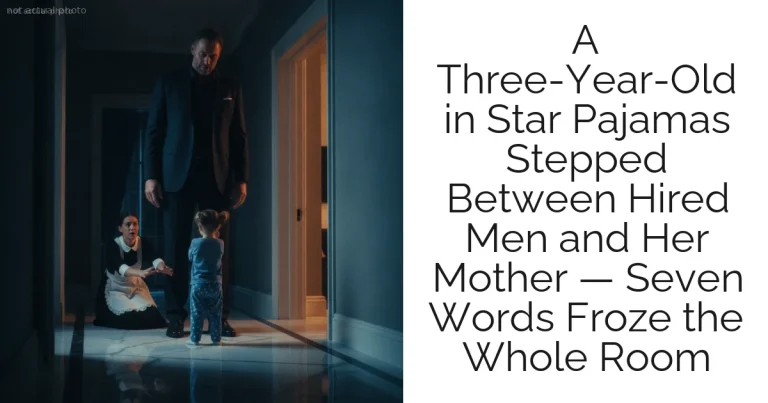 A Three-Year-Old in Star Pajamas Stepped Between Hired Men and Her Mother — Seven Words Froze the Whole Room