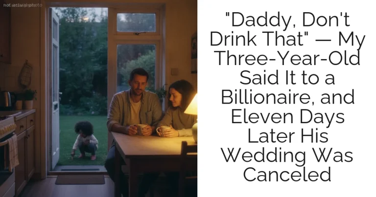 "Daddy, Don't Drink That" — My Three-Year-Old Said It to a Billionaire, and Eleven Days Later His Wedding Was Canceled