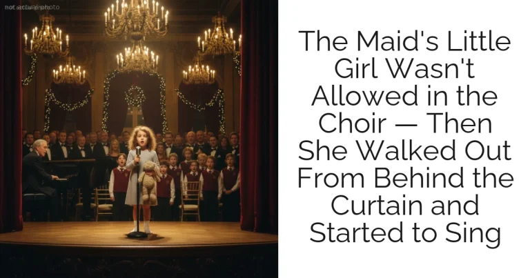 The Maid's Little Girl Wasn't Allowed in the Choir — Then She Walked Out From Behind the Curtain and Started to Sing
