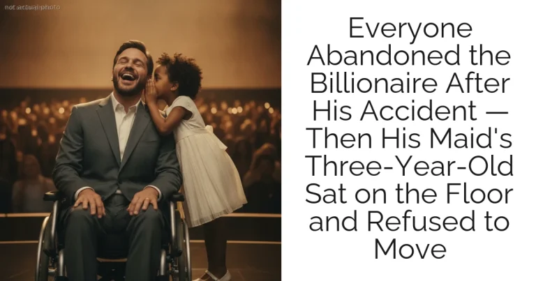 Everyone Abandoned the Billionaire After His Accident — Then His Maid's Three-Year-Old Sat on the Floor and Refused to Move