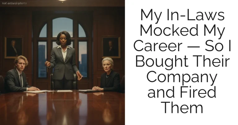My In-Laws Mocked My Career — So I Bought Their Company and Fired Them