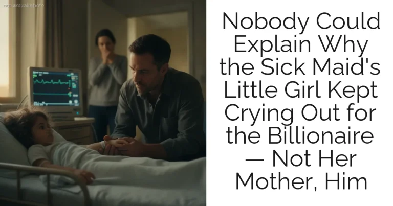 Nobody Could Explain Why the Sick Maid's Little Girl Kept Crying Out for the Billionaire — Not Her Mother, Him