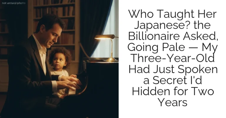 Who Taught Her Japanese? the Billionaire Asked, Going Pale — My Three-Year-Old Had Just Spoken a Secret I'd Hidden for Two Years