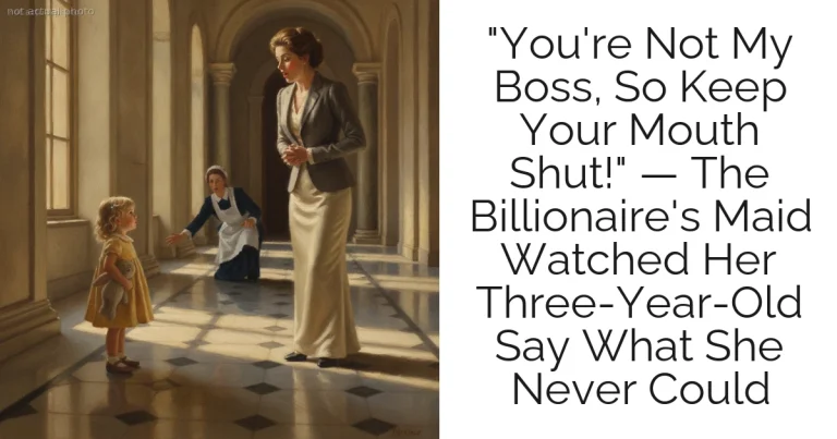 "You're Not My Boss, So Keep Your Mouth Shut!" — The Billionaire's Maid Watched Her Three-Year-Old Say What She Never Could