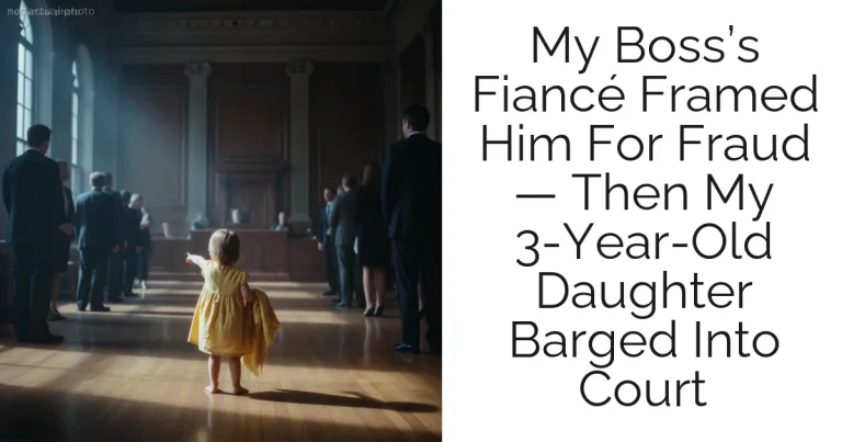 My Boss’s Fiancé Framed Him For Fraud — Then My 3-Year-Old Daughter Barged Into Court