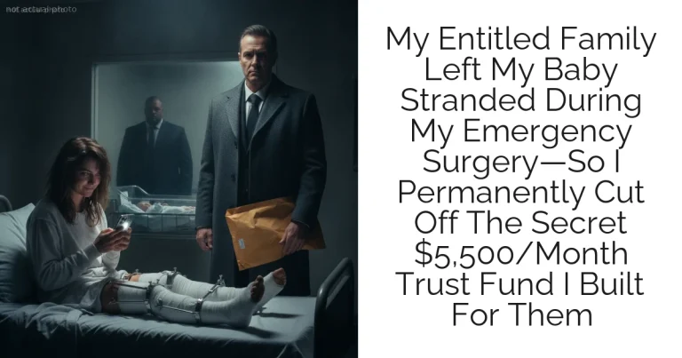 My Entitled Family Left My Baby Stranded During My Emergency Surgery—So I Permanently Cut Off The Secret $5,500/Month Trust Fund I Built For Them