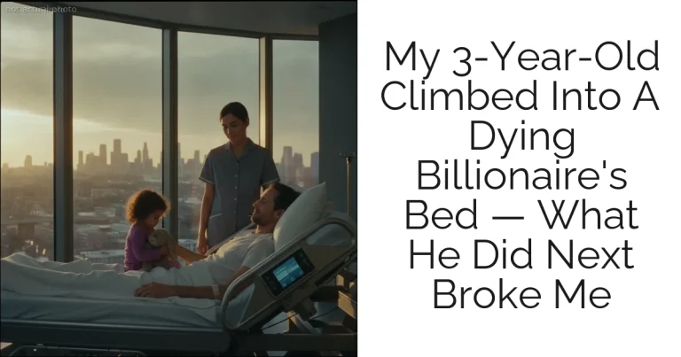 My 3-Year-Old Climbed Into A Dying Billionaire's Bed — What He Did Next Broke Me