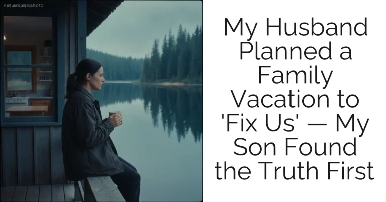 My Husband Planned a Family Vacation to 'Fix Us' — My Son Found the Truth First