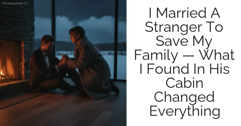 I Married A Stranger To Save My Family — What I Found In His Cabin Changed Everything