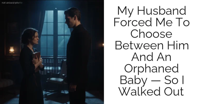 My Husband Forced Me To Choose Between Him And An Orphaned Baby — So I Walked Out