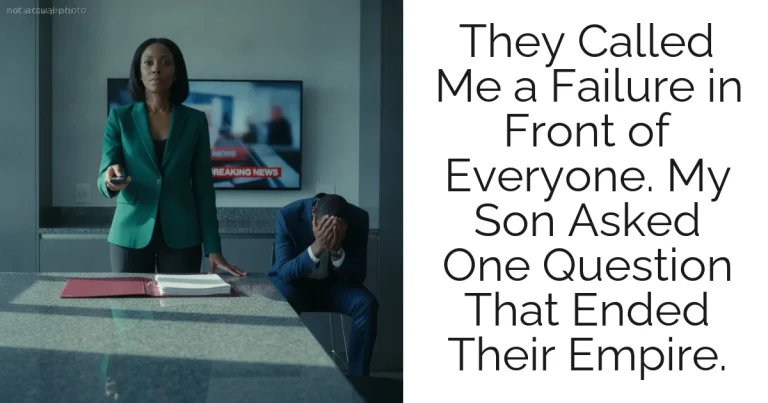 They Called Me a Failure in Front of Everyone. My Son Asked One Question That Ended Their Empire.