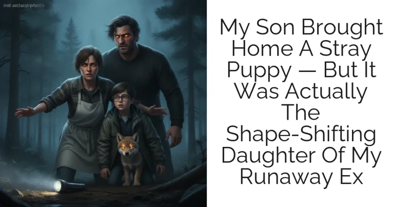 My Son Brought Home A Stray Puppy — But It Was Actually The Shape-Shifting Daughter Of My Runaway Ex