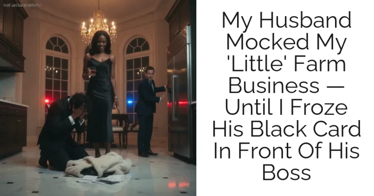 My Husband Mocked My 'Little' Farm Business — Until I Froze His Black Card In Front Of His Boss