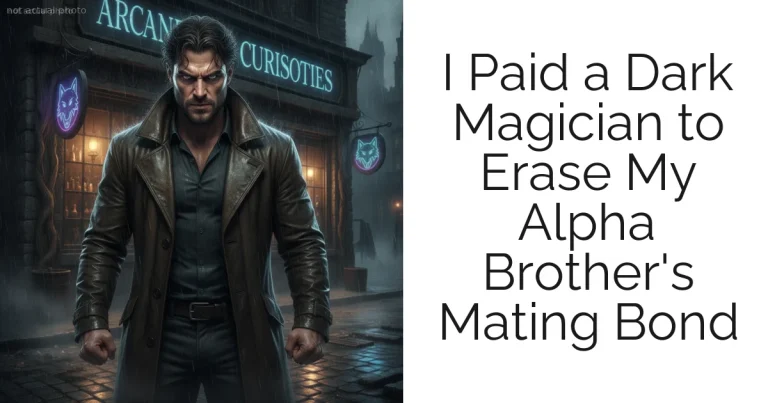 I Paid a Dark Magician to Erase My Alpha Brother's Mating Bond