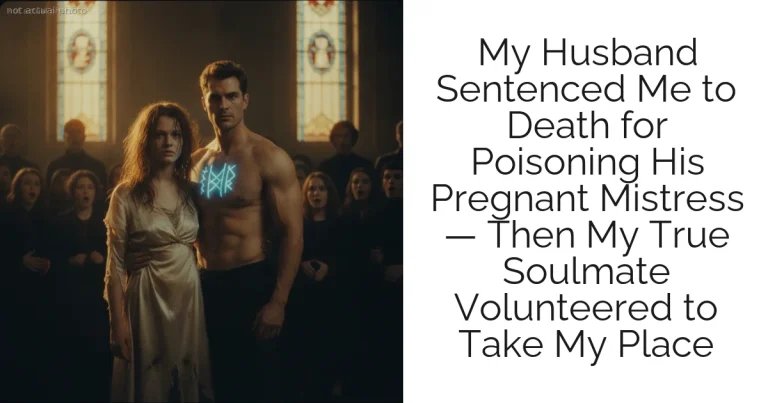 My Husband Sentenced Me to Death for Poisoning His Pregnant Mistress — Then My True Soulmate Volunteered to Take My Place