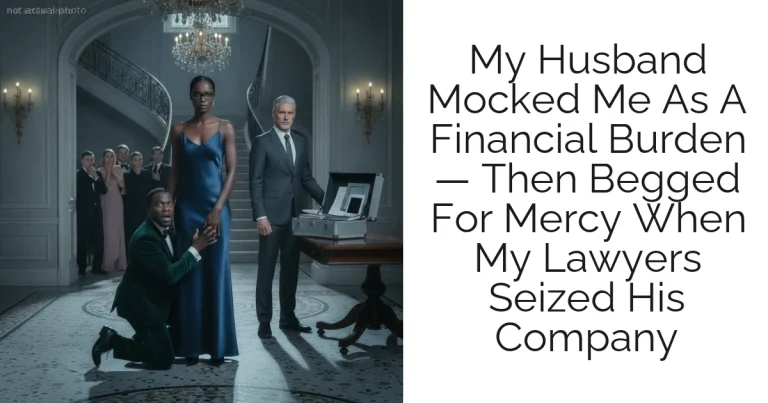 My Husband Mocked Me As A Financial Burden — Then Begged For Mercy When My Lawyers Seized His Company