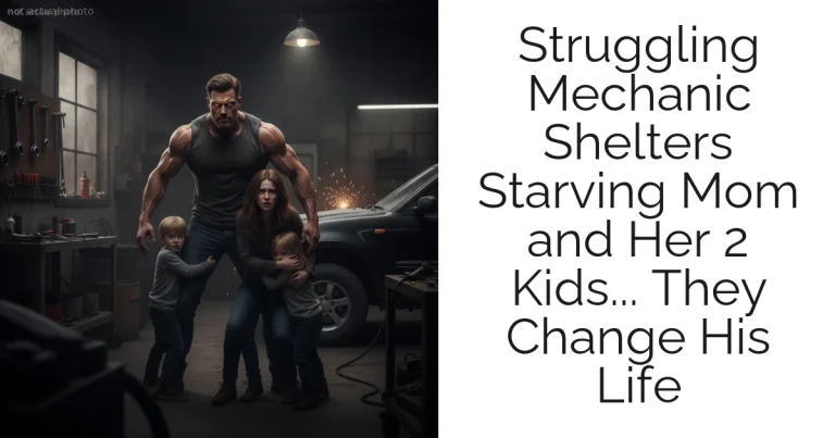 Struggling Mechanic Shelters Starving Mom and Her 2 Kids... They Change His Life