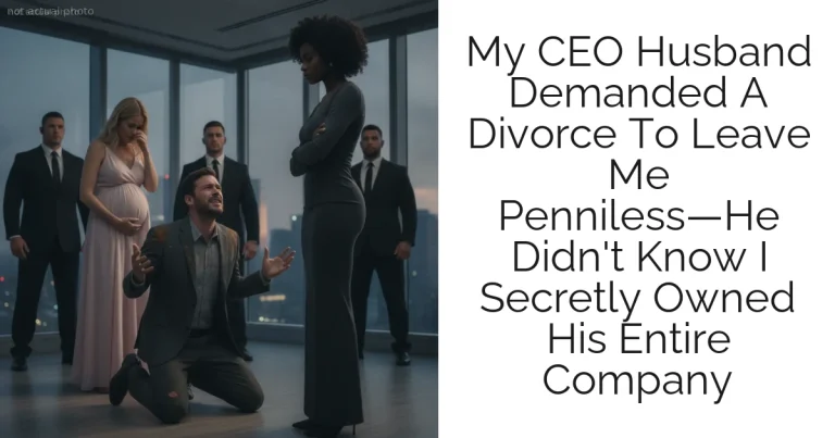 My CEO Husband Demanded A Divorce To Leave Me Penniless—He Didn't Know I Secretly Owned His Entire Company