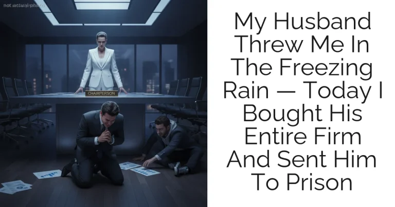 My Husband Threw Me In The Freezing Rain — Today I Bought His Entire Firm And Sent Him To Prison