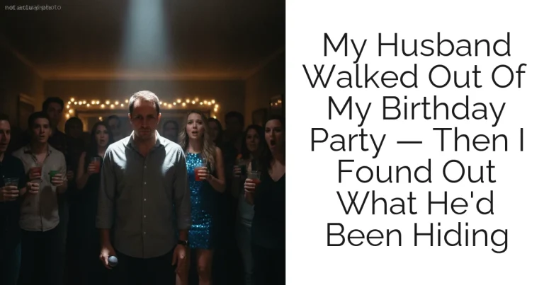 My Husband Walked Out Of My Birthday Party — Then I Found Out What He'd Been Hiding