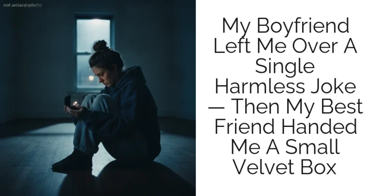 My Boyfriend Left Me Over A Single Harmless Joke — Then My Best Friend Handed Me A Small Velvet Box