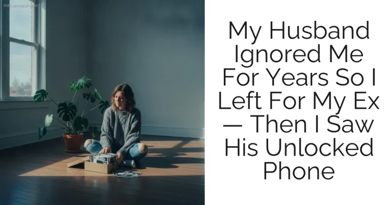 My Husband Ignored Me For Years So I Left For My Ex — Then I Saw His Unlocked Phone