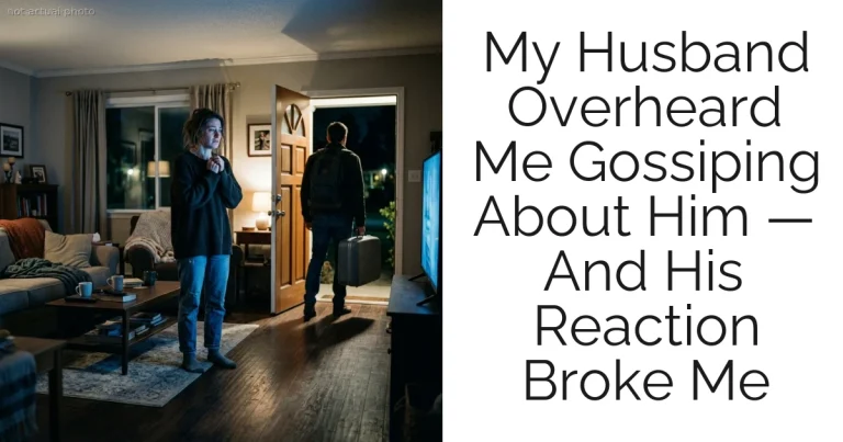 My Husband Overheard Me Gossiping About Him — And His Reaction Broke Me