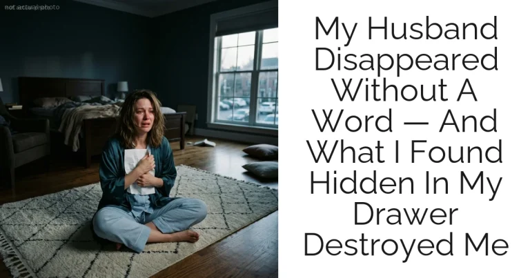 My Husband Disappeared Without A Word — And What I Found Hidden In My Drawer Destroyed Me