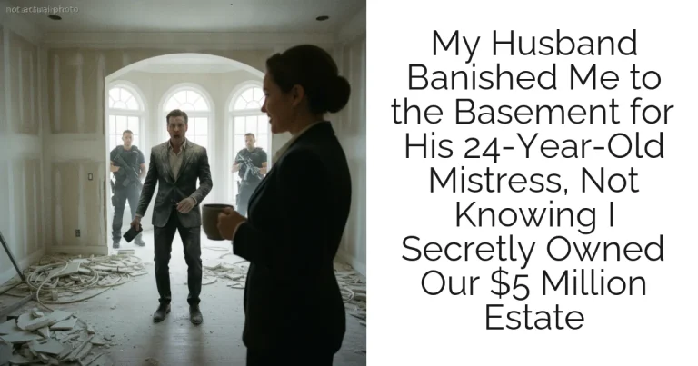 My Husband Banished Me to the Basement for His 24-Year-Old Mistress, Not Knowing I Secretly Owned Our $5 Million Estate